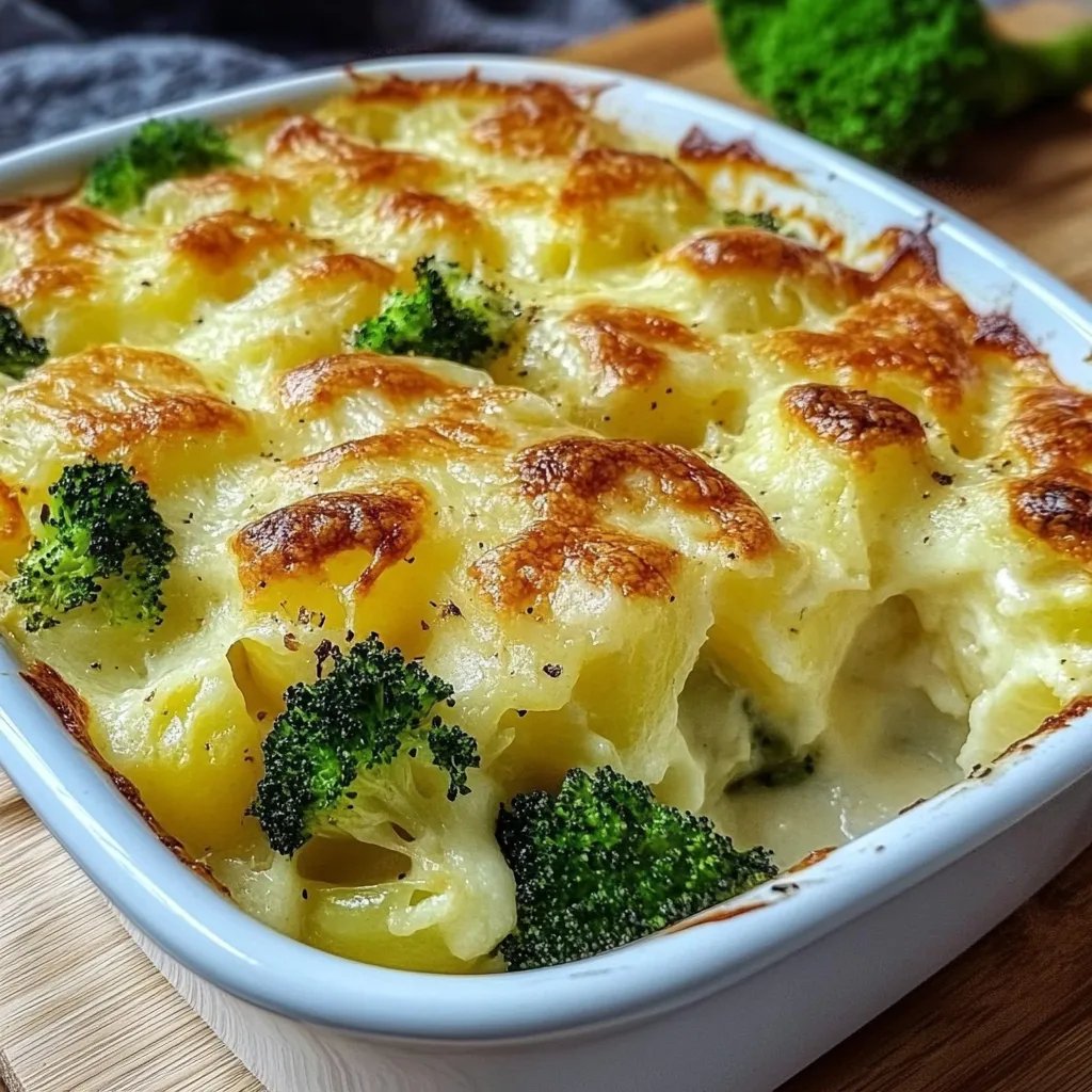 Kartoffel-Brokkoli-Auflauf mit Sahnesauce