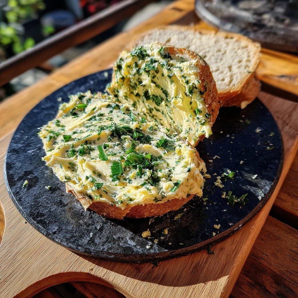 Kräuterbutter Mit Frischen Gartenkräutern