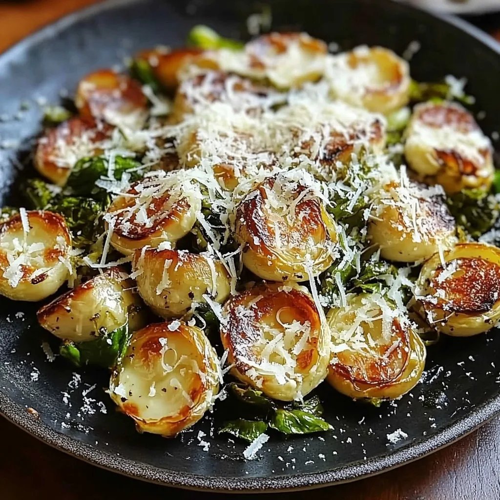 Gerösteter Rosenkohl mit Knoblauch und Parmesan