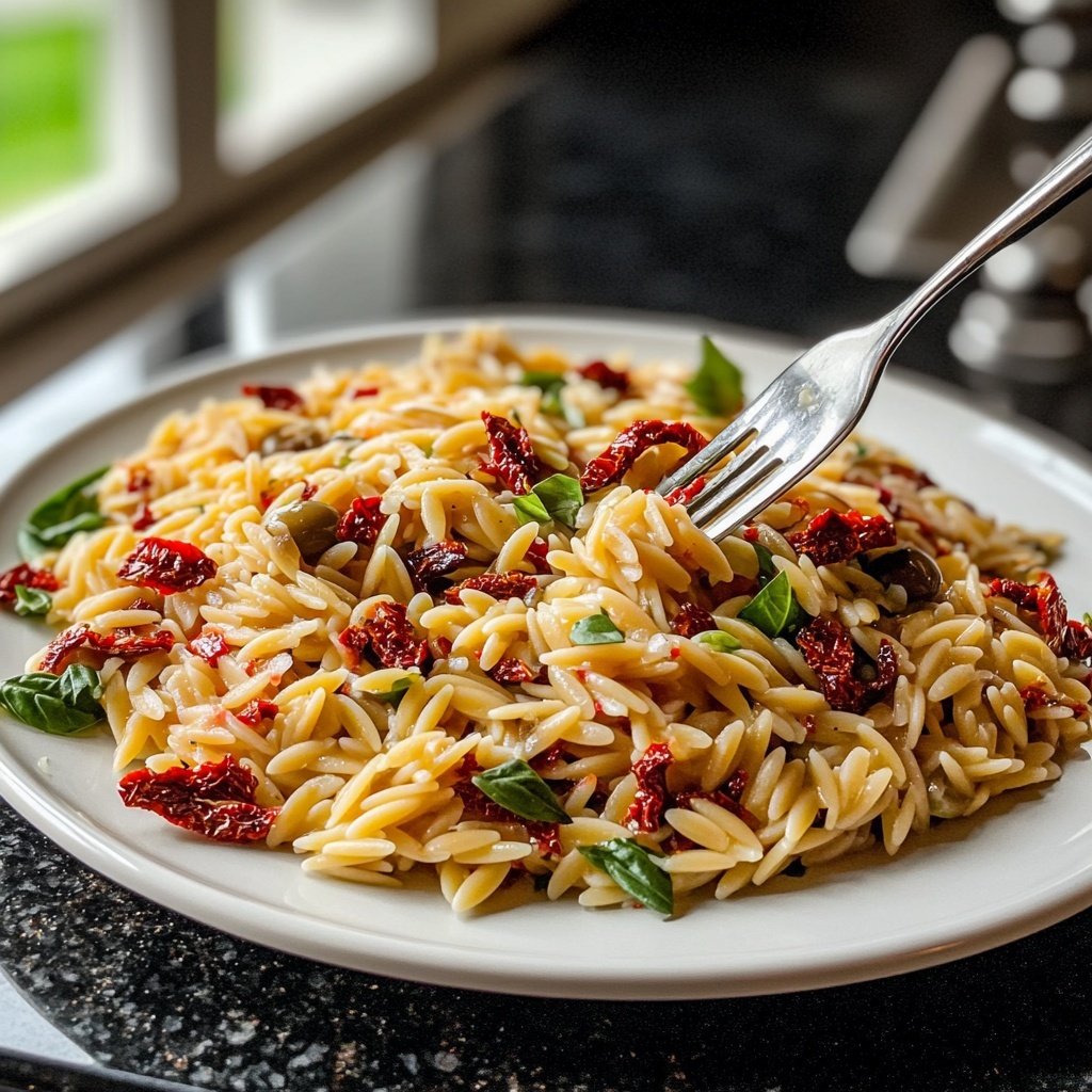Italienischer Orzo Nudelsalat