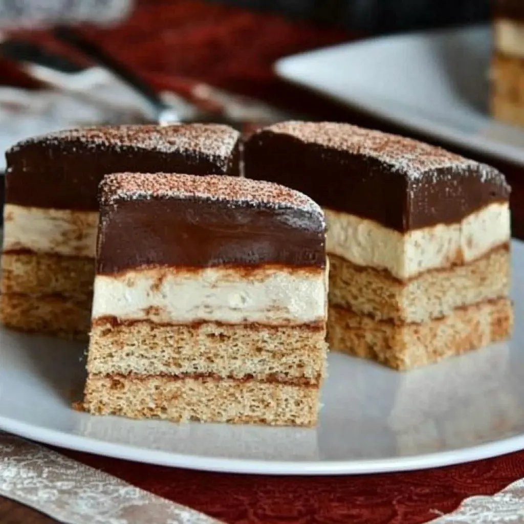 Nussschnitten mit Kaffee-Crème