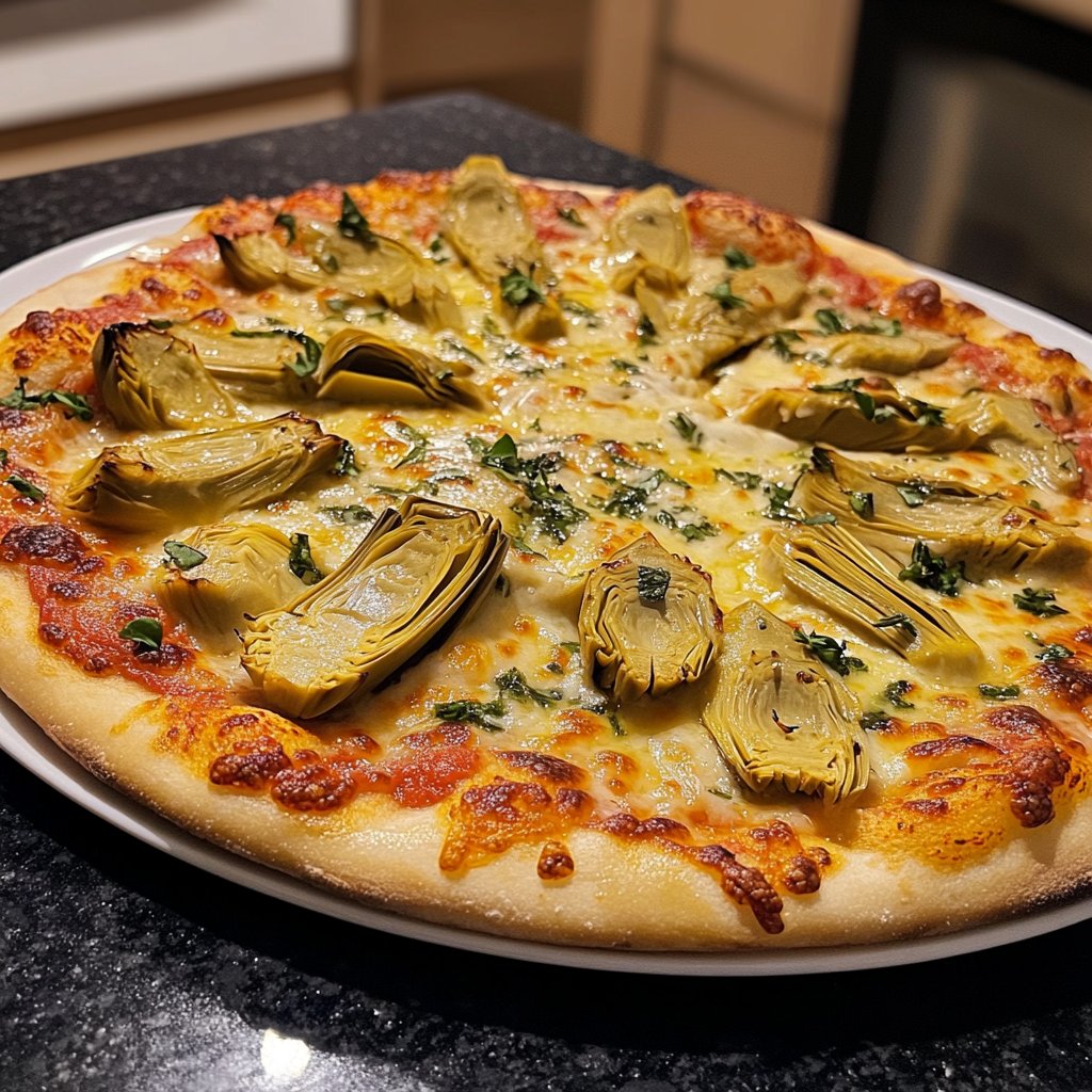 Pizza mit Artischocken