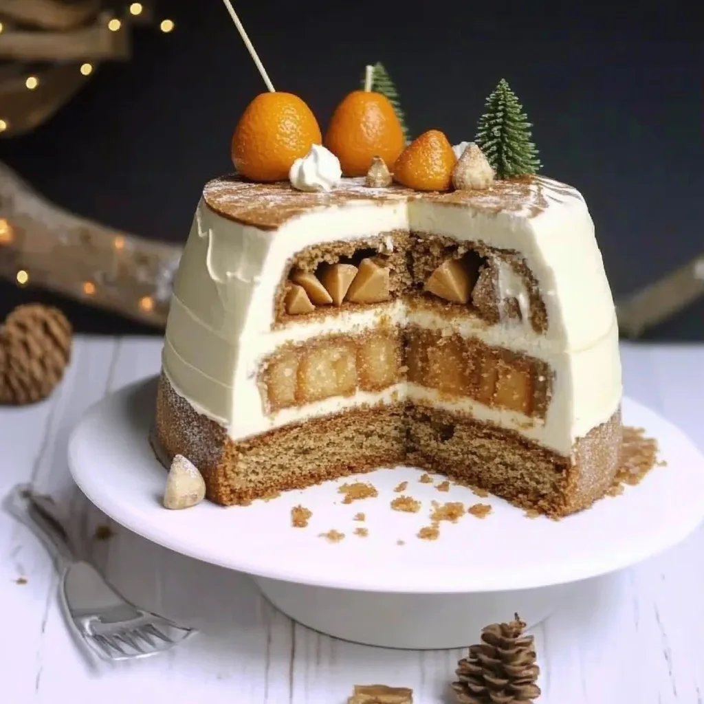 Spekulatiustorte mit Mandarinen