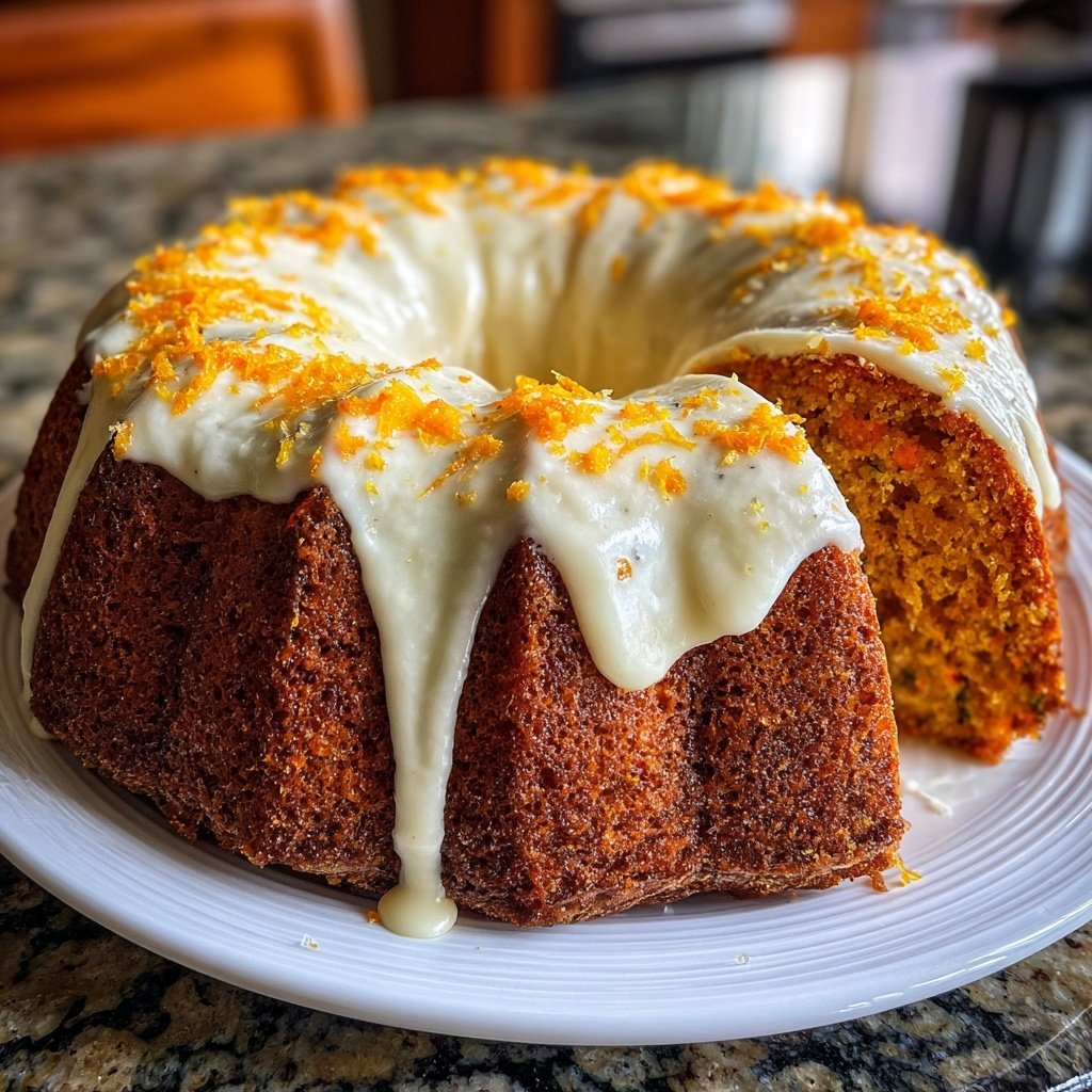 Saftiger Karottenkuchen Mit Orangenabrieb