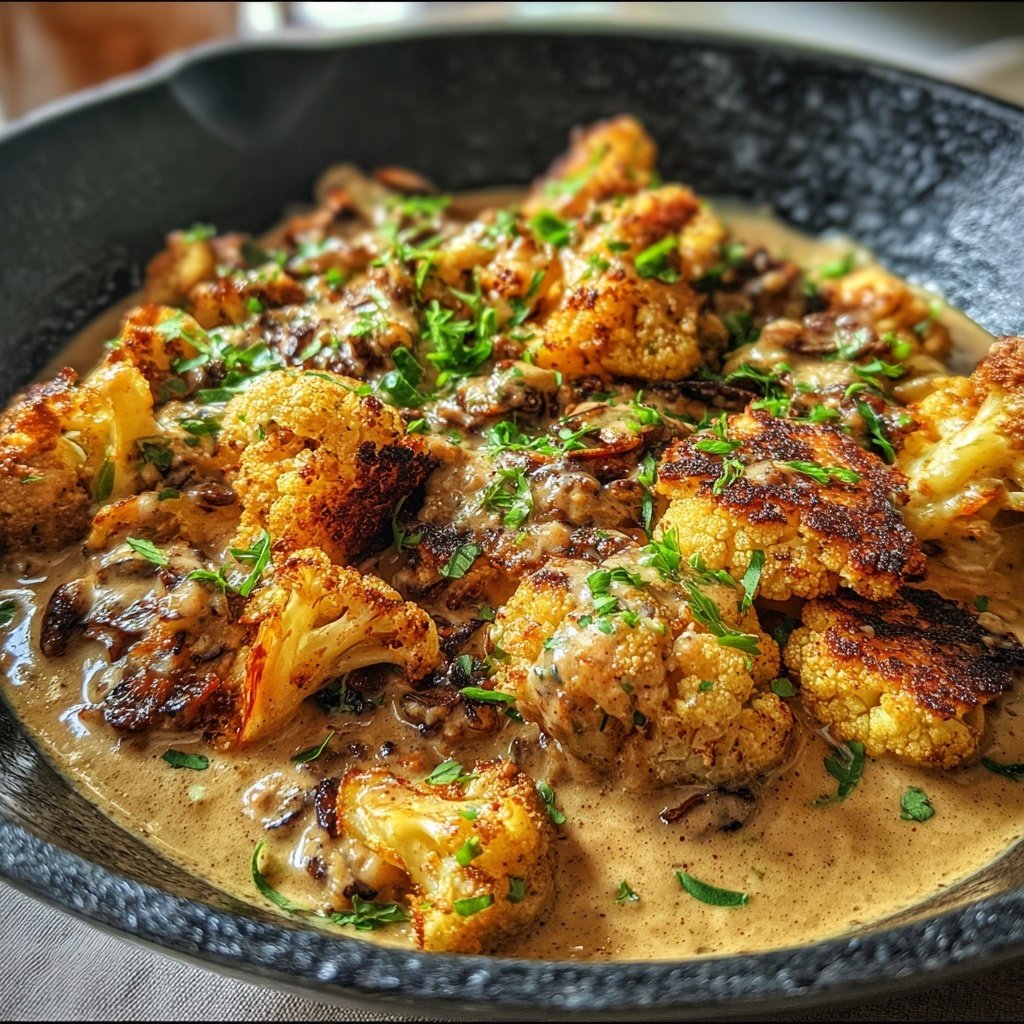 Blumenkohl Pfanne Mit Erdnuss Sauce