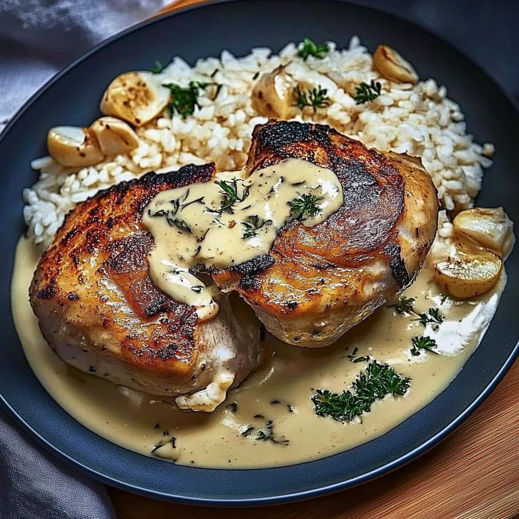 Zwiebel-Sahne-Hähnchen