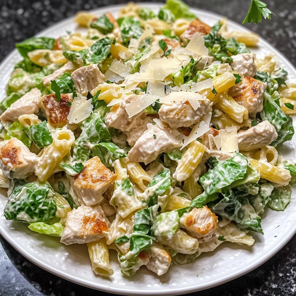 Chicken Caesar Pasta Salat