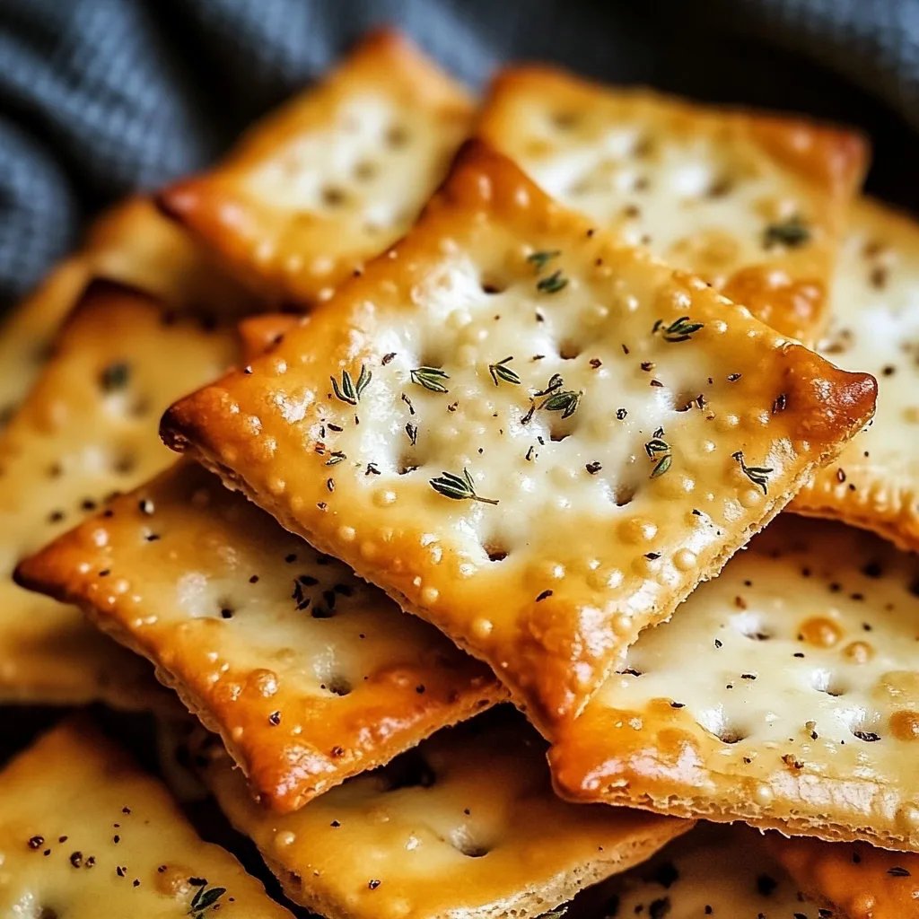 Knusprige italienische Kräuterkäse-Cracker